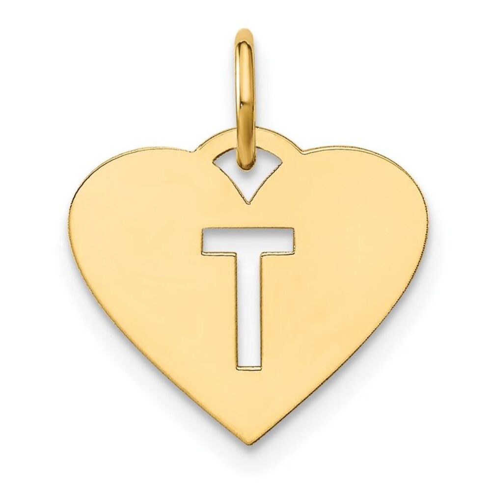 Kazi Luxury 14k Yellow Gold Initial Letter T Init… - image 1